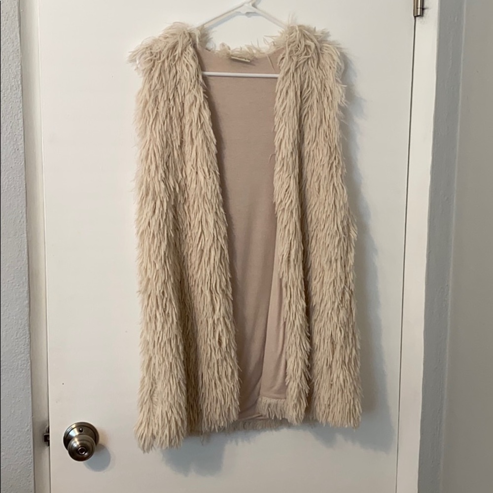 Off White Shaggy Vest